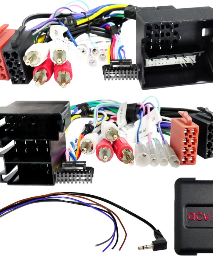 Stuurwiel bediening Audi ISO/Mini ISO/Quadlock Multilead AMP>RCA (42sad00c)